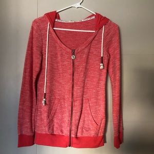 Red Roxy Hoodie Sweatshirt
